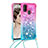 Coque Silicone Housse Etui Gel Bling-Bling avec Laniere Strap S01 pour Samsung Galaxy M30s Petit