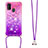 Coque Silicone Housse Etui Gel Bling-Bling avec Laniere Strap S01 pour Samsung Galaxy M30s Petit