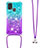 Coque Silicone Housse Etui Gel Bling-Bling avec Laniere Strap S01 pour Samsung Galaxy M31 Prime Edition Petit