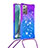 Coque Silicone Housse Etui Gel Bling-Bling avec Laniere Strap S01 pour Samsung Galaxy Note 20 5G Petit