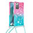 Coque Silicone Housse Etui Gel Bling-Bling avec Laniere Strap S01 pour Samsung Galaxy Note 20 5G Petit