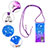 Coque Silicone Housse Etui Gel Bling-Bling avec Laniere Strap S01 pour Samsung Galaxy Note 20 5G Petit