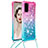 Coque Silicone Housse Etui Gel Bling-Bling avec Laniere Strap S01 pour Samsung Galaxy S20 5G Rose