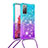 Coque Silicone Housse Etui Gel Bling-Bling avec Laniere Strap S01 pour Samsung Galaxy S20 FE (2022) 5G Bleu Ciel