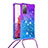 Coque Silicone Housse Etui Gel Bling-Bling avec Laniere Strap S01 pour Samsung Galaxy S20 FE 4G Petit