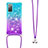 Coque Silicone Housse Etui Gel Bling-Bling avec Laniere Strap S01 pour Samsung Galaxy S20 FE 4G Petit