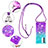 Coque Silicone Housse Etui Gel Bling-Bling avec Laniere Strap S01 pour Samsung Galaxy S23 FE 5G Petit