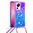 Coque Silicone Housse Etui Gel Bling-Bling avec Laniere Strap S01 pour Xiaomi Civi 2 5G Violet