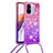 Coque Silicone Housse Etui Gel Bling-Bling avec Laniere Strap S01 pour Xiaomi Poco C55 Petit