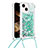 Coque Silicone Housse Etui Gel Bling-Bling avec Laniere Strap S02 pour Apple iPhone 13 Petit