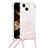 Coque Silicone Housse Etui Gel Bling-Bling avec Laniere Strap S02 pour Apple iPhone 13 Petit