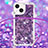 Coque Silicone Housse Etui Gel Bling-Bling avec Laniere Strap S02 pour Apple iPhone 14 Petit