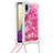 Coque Silicone Housse Etui Gel Bling-Bling avec Laniere Strap S02 pour Samsung Galaxy A02 Petit