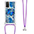 Coque Silicone Housse Etui Gel Bling-Bling avec Laniere Strap S02 pour Samsung Galaxy A03s Petit