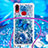 Coque Silicone Housse Etui Gel Bling-Bling avec Laniere Strap S02 pour Samsung Galaxy A10s Petit