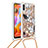 Coque Silicone Housse Etui Gel Bling-Bling avec Laniere Strap S02 pour Samsung Galaxy A11 Petit