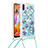 Coque Silicone Housse Etui Gel Bling-Bling avec Laniere Strap S02 pour Samsung Galaxy A11 Petit