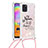 Coque Silicone Housse Etui Gel Bling-Bling avec Laniere Strap S02 pour Samsung Galaxy A31 Mixte