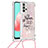 Coque Silicone Housse Etui Gel Bling-Bling avec Laniere Strap S02 pour Samsung Galaxy A32 5G Petit