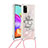 Coque Silicone Housse Etui Gel Bling-Bling avec Laniere Strap S02 pour Samsung Galaxy A41 Mixte