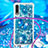 Coque Silicone Housse Etui Gel Bling-Bling avec Laniere Strap S02 pour Samsung Galaxy A50 Petit