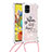 Coque Silicone Housse Etui Gel Bling-Bling avec Laniere Strap S02 pour Samsung Galaxy A51 4G Mixte