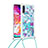 Coque Silicone Housse Etui Gel Bling-Bling avec Laniere Strap S02 pour Samsung Galaxy A70 Petit