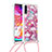 Coque Silicone Housse Etui Gel Bling-Bling avec Laniere Strap S02 pour Samsung Galaxy A70S Petit