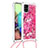 Coque Silicone Housse Etui Gel Bling-Bling avec Laniere Strap S02 pour Samsung Galaxy A71 5G Petit