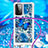 Coque Silicone Housse Etui Gel Bling-Bling avec Laniere Strap S02 pour Samsung Galaxy A72 4G Petit