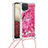 Coque Silicone Housse Etui Gel Bling-Bling avec Laniere Strap S02 pour Samsung Galaxy F12 Petit