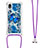 Coque Silicone Housse Etui Gel Bling-Bling avec Laniere Strap S02 pour Samsung Galaxy M01 Core Petit