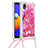 Coque Silicone Housse Etui Gel Bling-Bling avec Laniere Strap S02 pour Samsung Galaxy M01 Core Petit