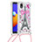 Coque Silicone Housse Etui Gel Bling-Bling avec Laniere Strap S02 pour Samsung Galaxy M01 Core Petit