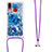 Coque Silicone Housse Etui Gel Bling-Bling avec Laniere Strap S02 pour Samsung Galaxy M01s Petit