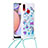 Coque Silicone Housse Etui Gel Bling-Bling avec Laniere Strap S02 pour Samsung Galaxy M01s Petit