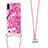 Coque Silicone Housse Etui Gel Bling-Bling avec Laniere Strap S02 pour Samsung Galaxy M10 Petit