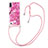 Coque Silicone Housse Etui Gel Bling-Bling avec Laniere Strap S02 pour Samsung Galaxy M10 Petit