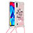 Coque Silicone Housse Etui Gel Bling-Bling avec Laniere Strap S02 pour Samsung Galaxy M10 Petit