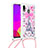 Coque Silicone Housse Etui Gel Bling-Bling avec Laniere Strap S02 pour Samsung Galaxy M10S Petit