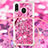 Coque Silicone Housse Etui Gel Bling-Bling avec Laniere Strap S02 pour Samsung Galaxy M20 Petit