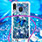 Coque Silicone Housse Etui Gel Bling-Bling avec Laniere Strap S02 pour Samsung Galaxy M20 Petit