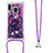 Coque Silicone Housse Etui Gel Bling-Bling avec Laniere Strap S02 pour Samsung Galaxy M20 Petit