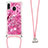 Coque Silicone Housse Etui Gel Bling-Bling avec Laniere Strap S02 pour Samsung Galaxy M20 Petit