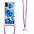 Coque Silicone Housse Etui Gel Bling-Bling avec Laniere Strap S02 pour Samsung Galaxy M21 Petit