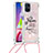 Coque Silicone Housse Etui Gel Bling-Bling avec Laniere Strap S02 pour Samsung Galaxy M51 Mixte