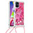 Coque Silicone Housse Etui Gel Bling-Bling avec Laniere Strap S02 pour Samsung Galaxy M51 Petit