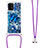 Coque Silicone Housse Etui Gel Bling-Bling avec Laniere Strap S02 pour Samsung Galaxy M80S Petit