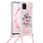Coque Silicone Housse Etui Gel Bling-Bling avec Laniere Strap S02 pour Samsung Galaxy Note 10 Lite Mixte
