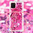 Coque Silicone Housse Etui Gel Bling-Bling avec Laniere Strap S02 pour Samsung Galaxy Note 10 Lite Petit